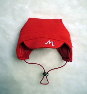 Шапка из трикотажа (красная) ― интернет магазин Dogs-moda.ru  - модная одежда для собак маленьких декоративных пород.