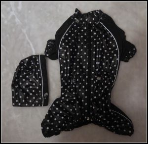 Дождевик "Элегант" (черный) ― интернет магазин Dogs-moda.ru  - модная одежда для собак маленьких декоративных пород.